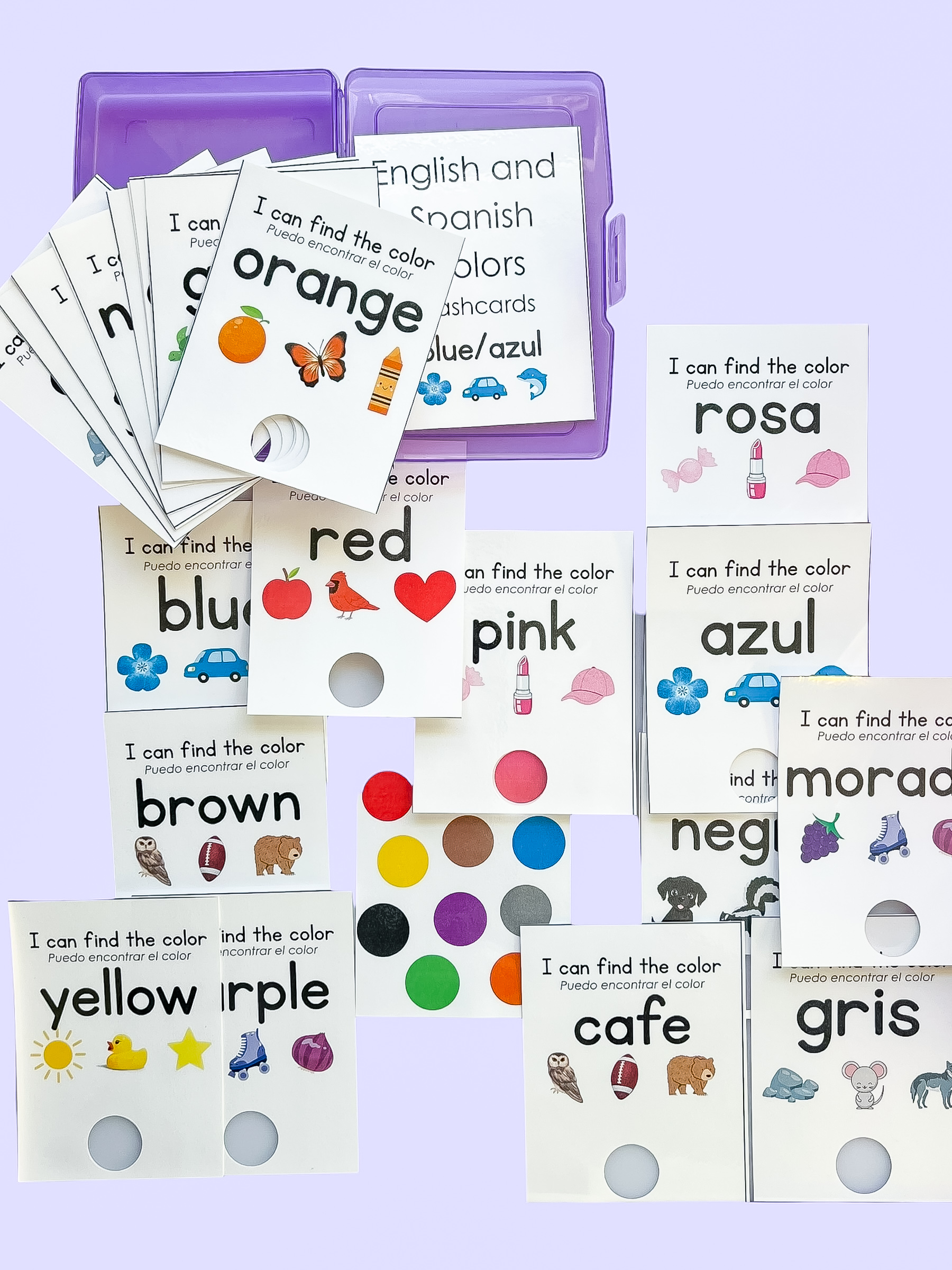 Color Peek Bilingual Flashcards