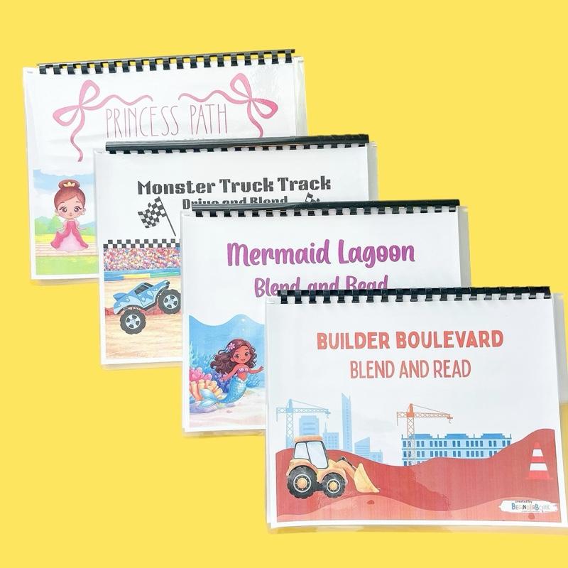 Builder Boulevard Blend & Read Interactive Laminated CVC Word Blending Book 