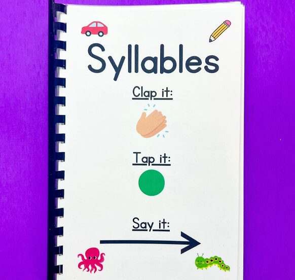 Syllable Book for Emergent Readers Clap, Tap, Read