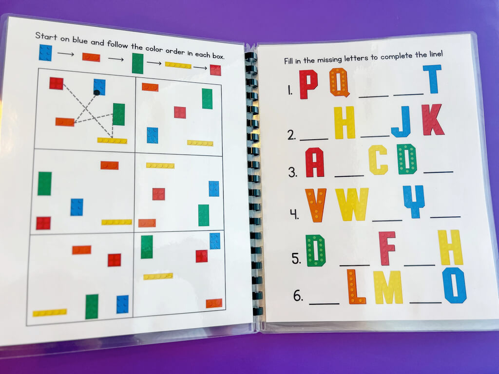 Building Up Little Minds Brick by Brick Learning Workbook Reusable