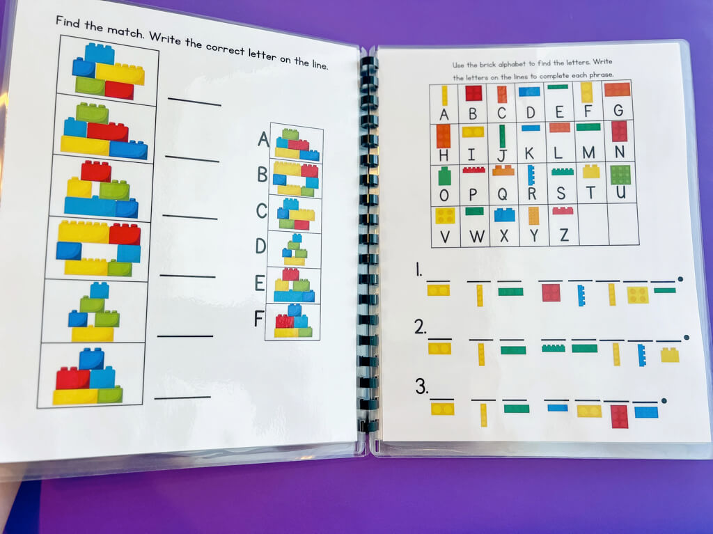 Building Up Little Minds Brick by Brick Learning Workbook Reusable