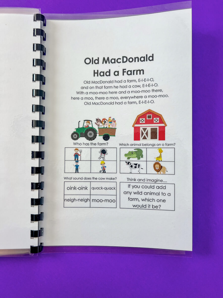 Rhyme Time Comprehension for Preschoolers and young children