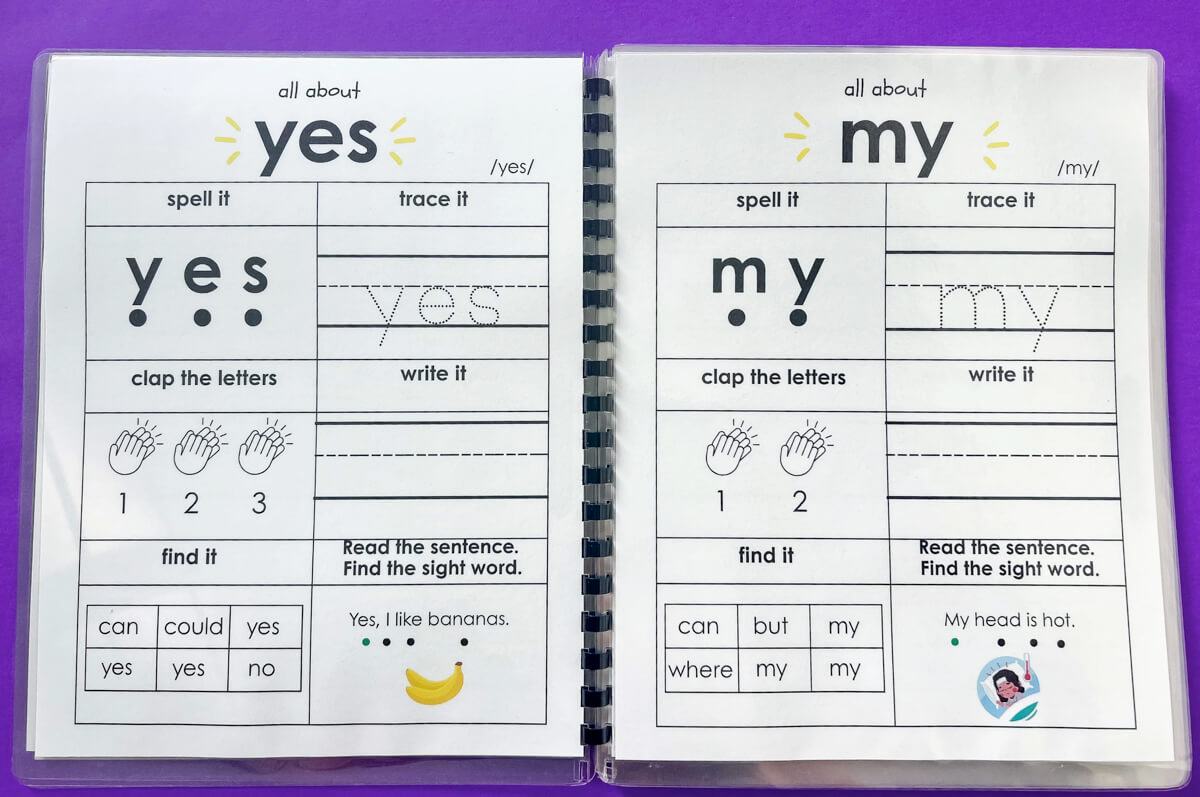 BeginderBook Sight Word Showdown: Clap, Trace, Write, Read! 30 Sight Words That Stick
