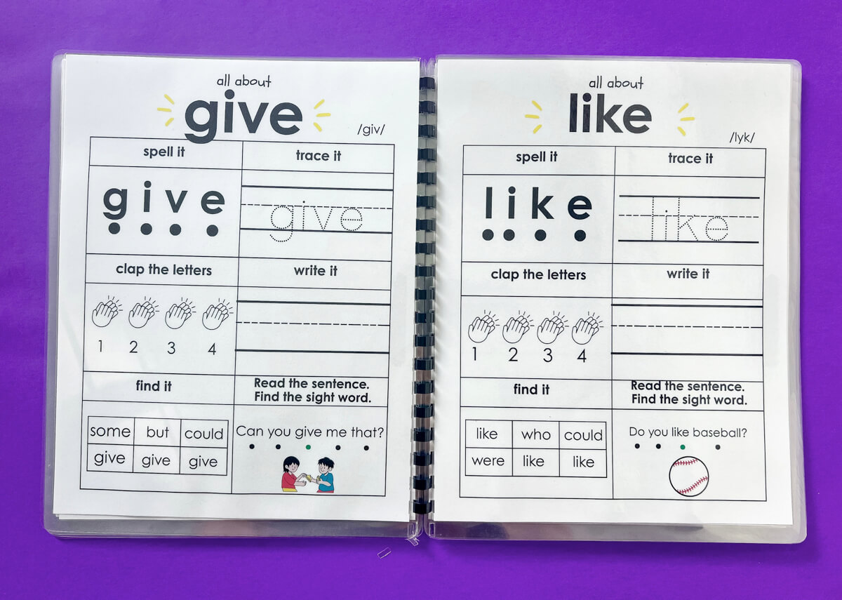 BeginderBook Sight Word Showdown: Clap, Trace, Write, Read! 30 Sight Words That Stick