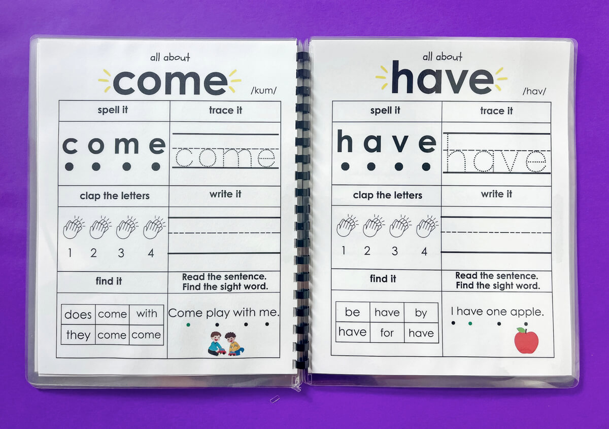 BeginderBook Sight Word Showdown: Clap, Trace, Write, Read! 30 Sight Words That Stick