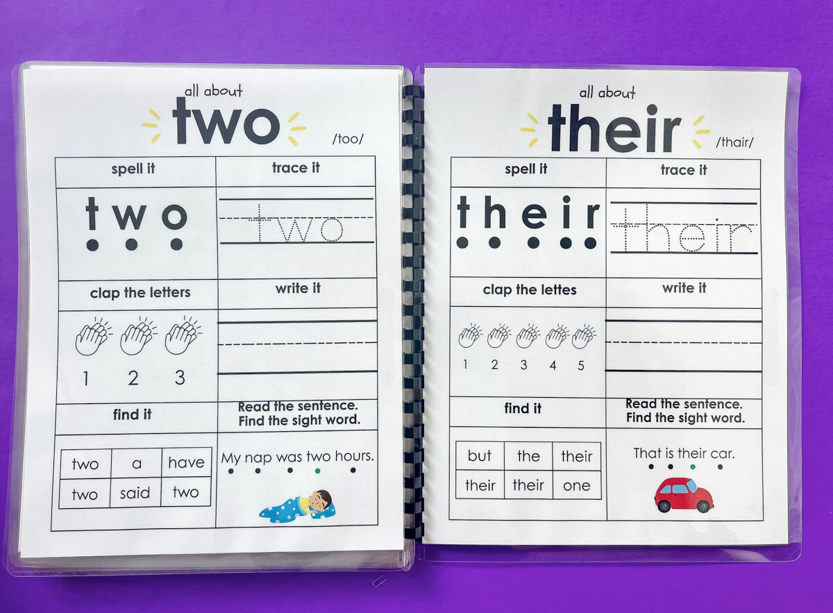 BeginderBook Sight Word Showdown: Clap, Trace, Write, Read! 30 Sight Words That Stick