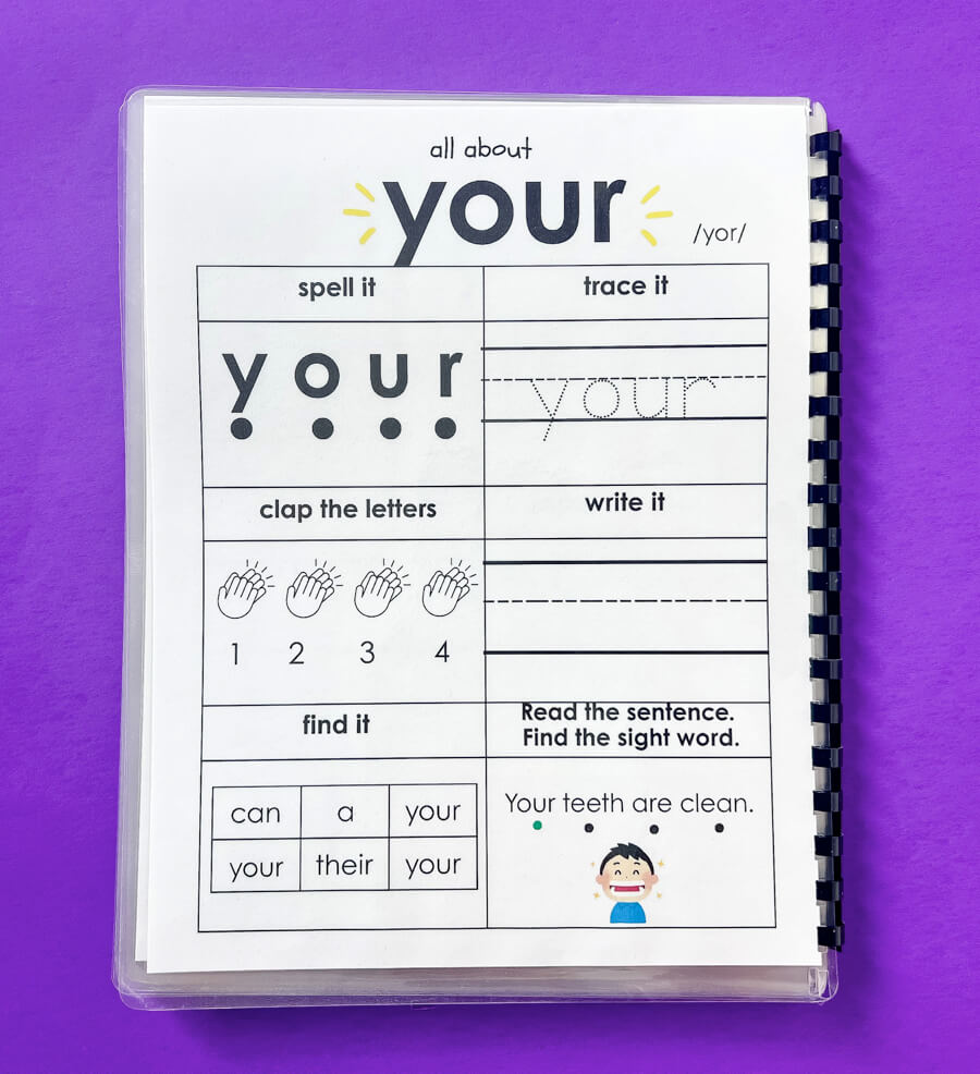 BeginderBook Sight Word Showdown: Clap, Trace, Write, Read! 30 Sight Words That Stick