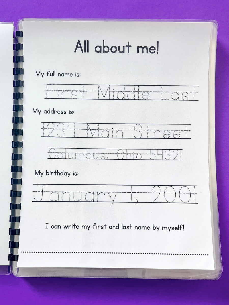 BeginderBook: The Ultimate Kindergarten Prep Workbook - Laminated Spiral Bound Pages for Kids Learning & Prepping for School