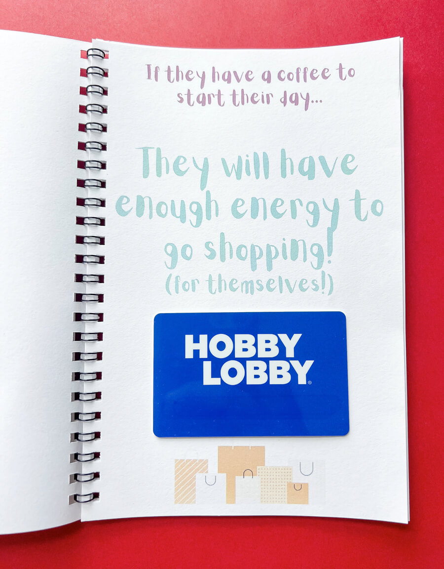 End of the Year Teacher Gift Card Book