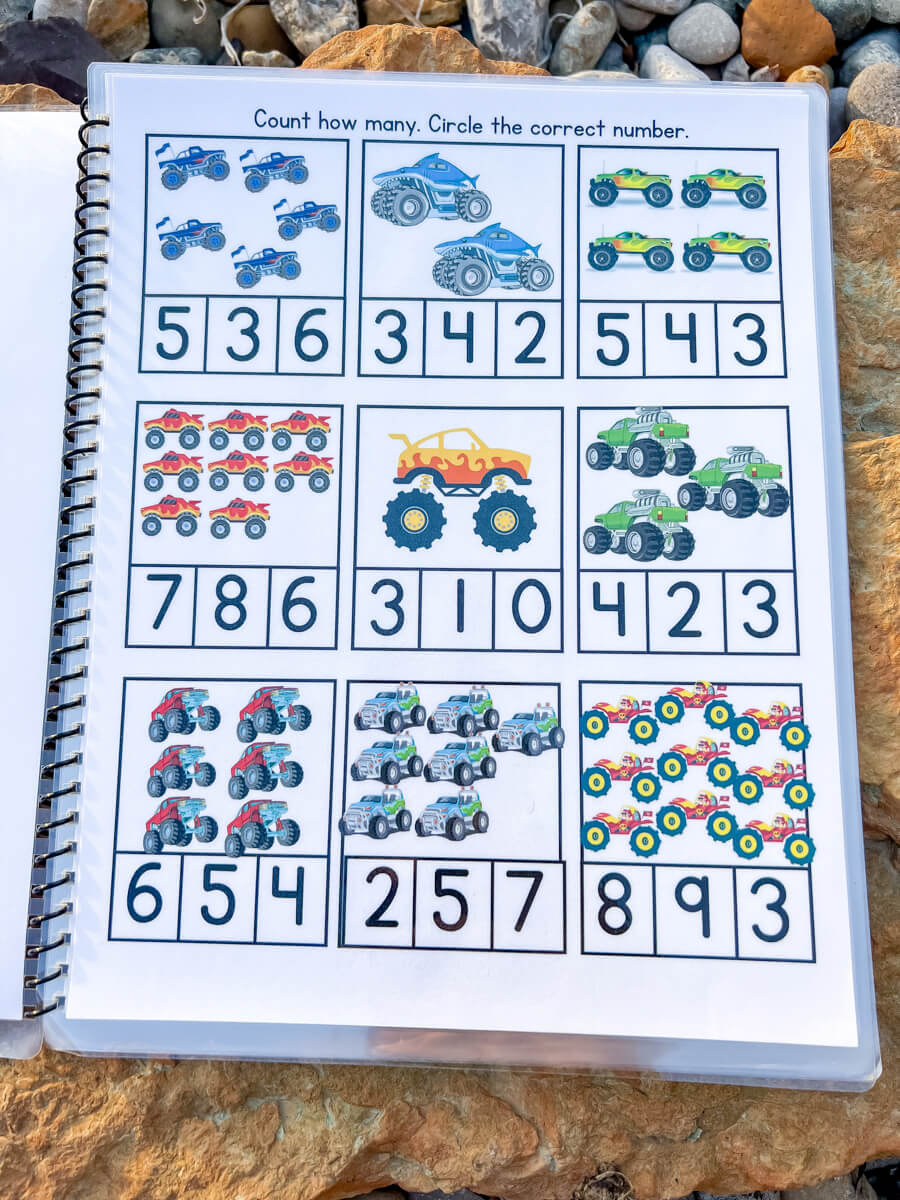 Rev Up and Learn! Monster Truck Workbook