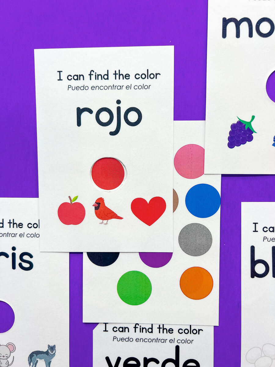 Color Peek Bilingual Flashcards