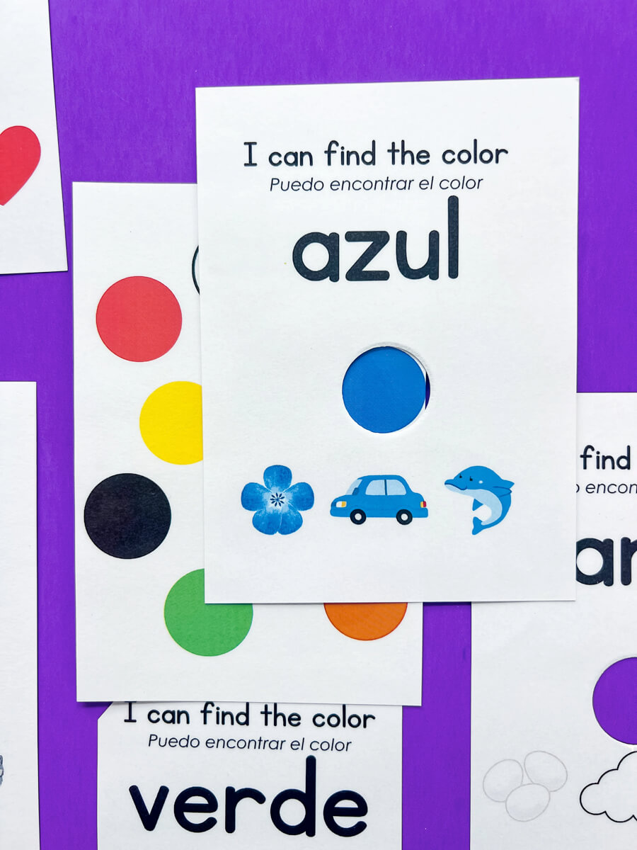 Color Peek Bilingual Flashcards