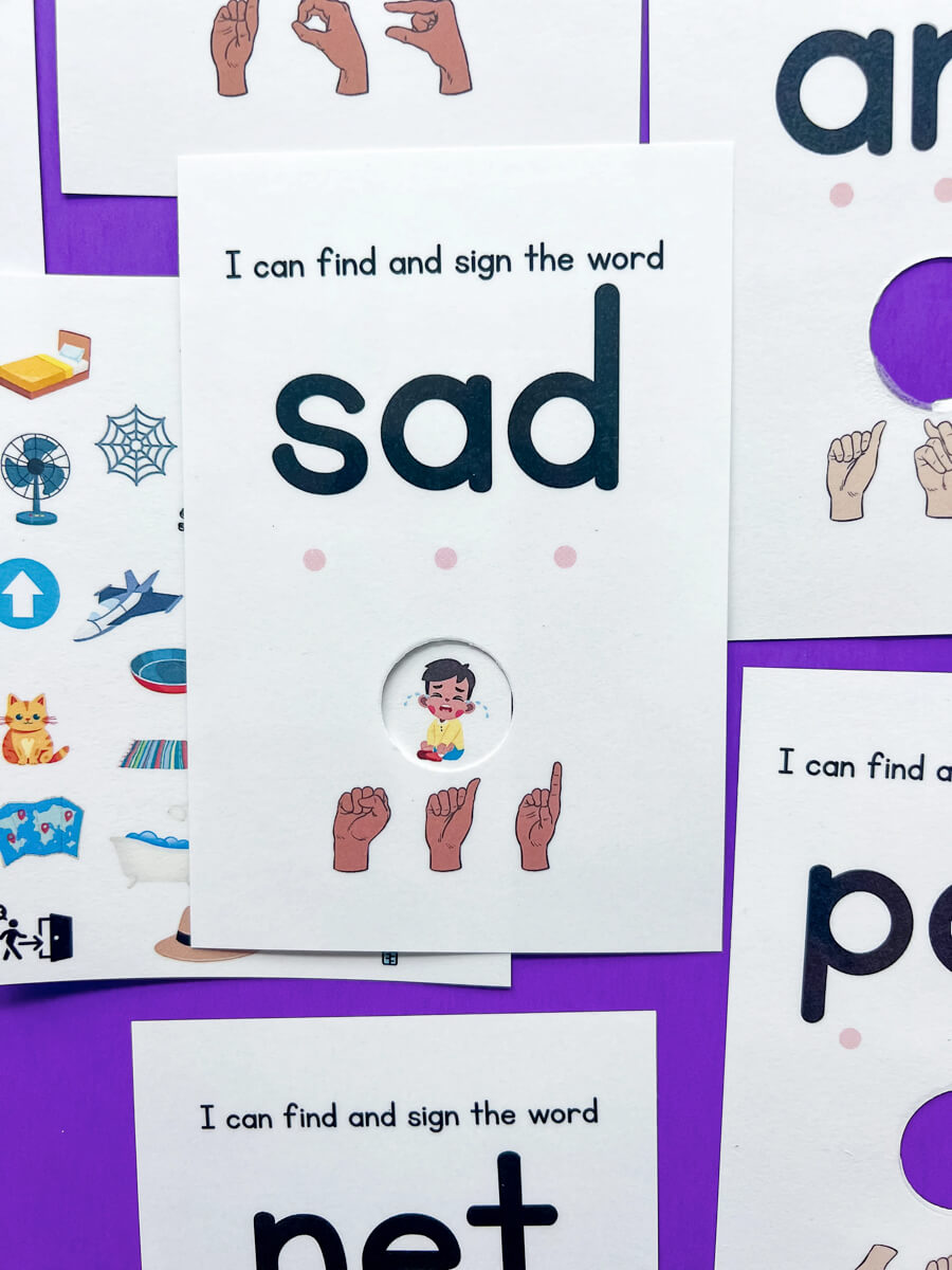 CVC search and find flashcards. Sound it. Sign it. See it.