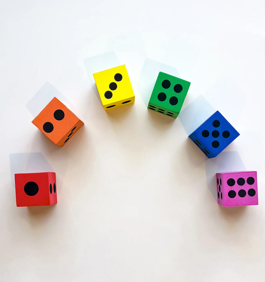 Add On - 1.5" colored foam dice (price per one)